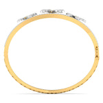 Pave Diamond Floral Bangle