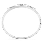 Pave Diamond Floral Bangle