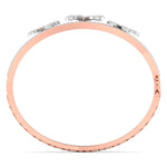 Pave Diamond Floral Bangle