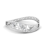 Pave Diamond Floral Bangle