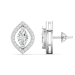 Marquise Diamond Halo Studs