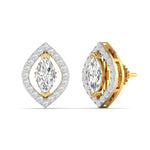 Marquise Diamond Halo Studs