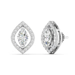 Marquise Diamond Halo Studs