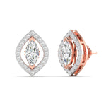 Marquise Diamond Halo Studs