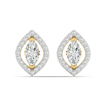Marquise Diamond Halo Studs