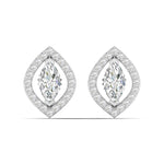 Marquise Diamond Halo Studs