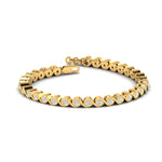 Bezel Setting Diamond Tennis Bracelet