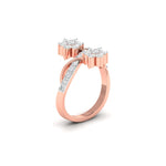 Diamond Floral Cluster Ring