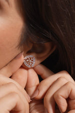 Brilliant Diamond Cluster Earrings