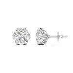 2 Carat Each Rosette Diamond Studs