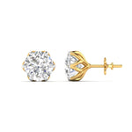 2 Carat Each Rosette Diamond Studs