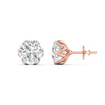 2 Carat Each Rosette Diamond Studs