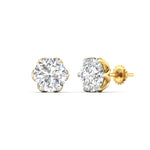 2 Carat Each Rosette Diamond Studs
