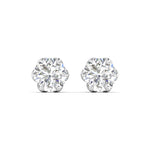 2 Carat Each Rosette Diamond Studs
