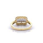 Brisa Square Halo Dimaond Ring