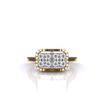 Brisa Square Halo Dimaond Ring