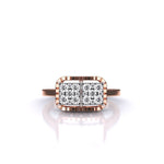 Brisa Square Halo Dimaond Ring