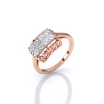 Brisa Square Halo Dimaond Ring