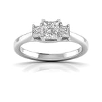 Classic Crescent Diamond Ring