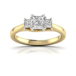 Classic Crescent Diamond Ring