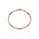 Elegant Wavy Gold Diamond Bangle