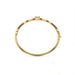 Elegant Wavy Gold Diamond Bangle