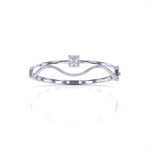 Elegant Wavy Gold Diamond Bangle