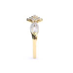 Intricate Wave Design Round Diamond Bangle