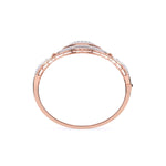 Intricate Wave Design Round Diamond Bangle