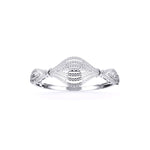 Intricate Wave Design Round Diamond Bangle