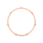 Bezel Set Cluster Diamond Bangle