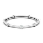 Bezel Set Cluster Diamond Bangle