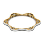 Intricately Lab Grown Diamond Bangle Pair
