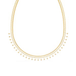 Tennis Necklace with Dangling Stones