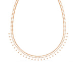 Tennis Necklace with Dangling Stones