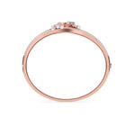 Classic Floral Design With Small Diamond's Bangle