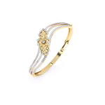 Classic Floral Design With Small Diamond's Bangle