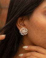 Classic Floral Diamond Earrings