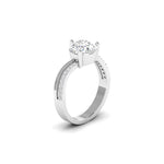 1 Carat Radiance Solitaire Diamond Ring with Split Shank