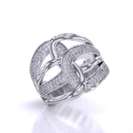 Classy Shimmering Diamond Cluster Ring