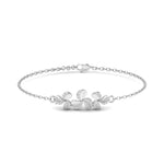 Clustered Flower Trio Diamond Band