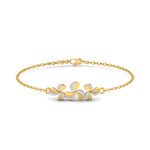 Clustered Flower Trio Diamond Band
