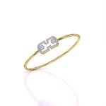 Crystal Cuff Diamond Bangle
