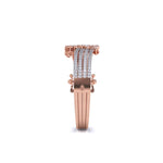 Petal Design Diamond Curved Bangle