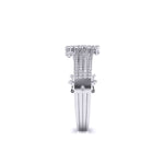 Petal Design Diamond Curved Bangle