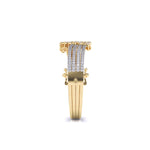 Petal Design Diamond Curved Bangle