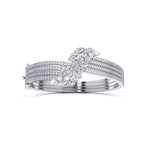 Petal Design Diamond Curved Bangle
