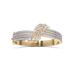 Petal Design Diamond Curved Bangle