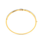 Elegant Wave Design Diamond Bangle