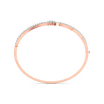 Elegant Wave Design Diamond Bangle